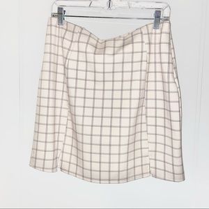 Front split window pane mini skirt